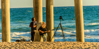 Huntington Beach windsurfers