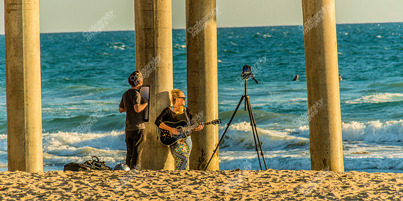 Huntington Beach windsurfers