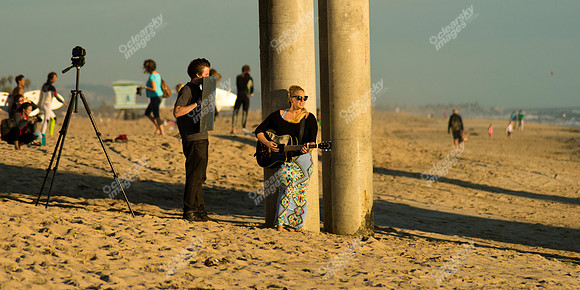 Huntington Beach windsurfers
