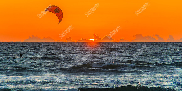 Huntington Beach windsurfers