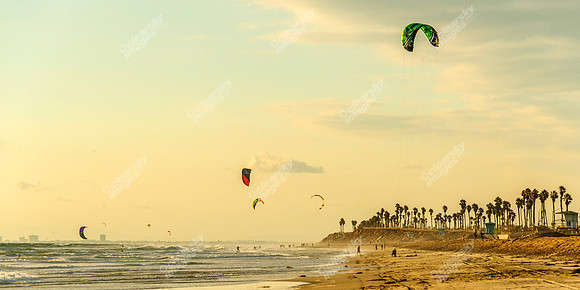 Huntington Beach windsurfers