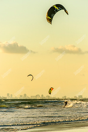 Huntington Beach windsurfers