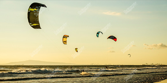 Huntington Beach windsurfers