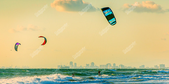 Huntington Beach windsurfers