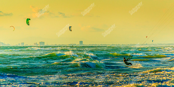 Huntington Beach windsurfers